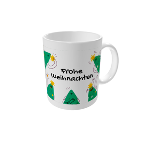 Tasse bedrucken — Fröhliche Tannenbäume