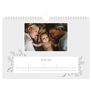 Fotokalender A4 — Zart geblümt