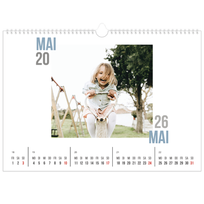 Fotokalender A3 — Doppelter Text [deckblatt]