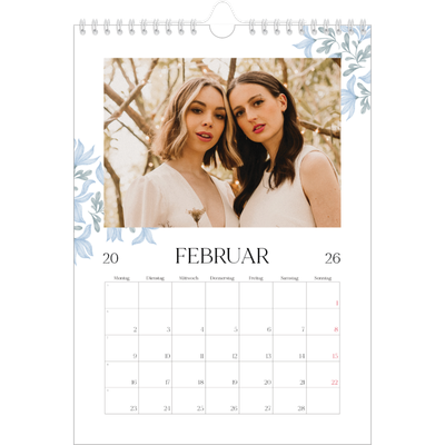 Fotokalender A4 (20 x 30 cm) — Elegante Blumen [Februar]