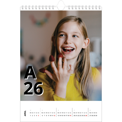 Fotokalender A4 (20 x 30 cm) — Große Zeichen [April]