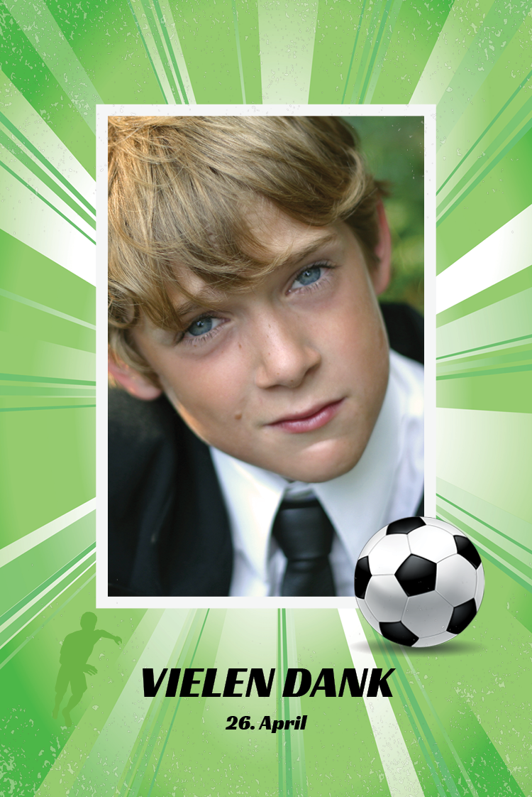 Dankeskarten — Fußballstar