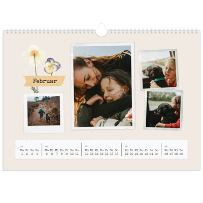 Fotokalender A3 — Vintage Scrapbook [Februar]