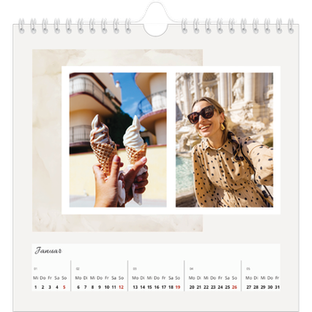 Fotokalender Quadratisch — Sanfte Farbtöne