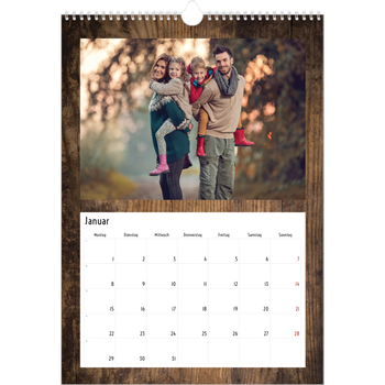 Fotokalender A3 — Holzhintergründe