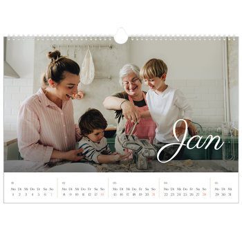 Fotokalender A3 — Handgeschriebener Monat