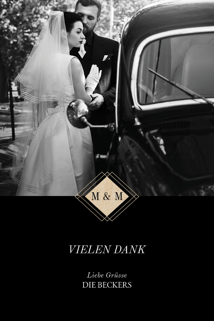 Dankeskarten — Art Deco