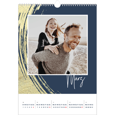 A3 Jahreskalender — Goldene Pinselstriche [Marsch]