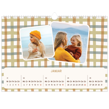 Fotokalender A3 — Retro-Muster