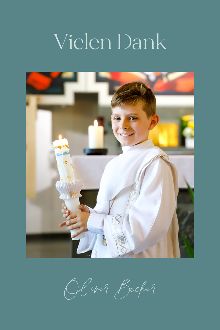 Dankeskarten — Modern und türkis