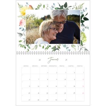 Fotokalender A4 doppelt — Klassisch geblümt