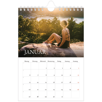 Fotokalender A5 — Einfacher Serif