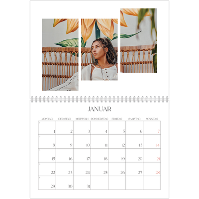 Fotokalender A4 doppelt (30 x 40 cm) — Reisemosaike [Januar]