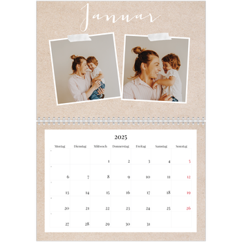 Fotokalender A4 doppelt — Scrapbook Kalender