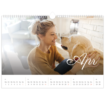 Fotokalender A3 — Handgeschriebener Monat [April]