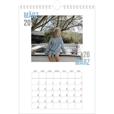 Fotokalender A4 (20 x 30 cm) — Doppelter Text [Marsch]