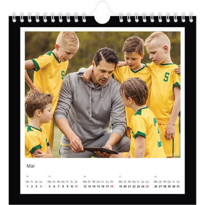 Jahreskalender Quadratisch — Schwarzer Rahmen [deckblatt]