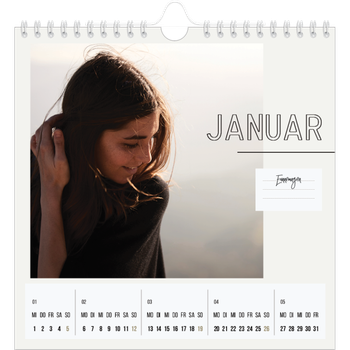 Fotokalender Quadratisch — Notizkalender