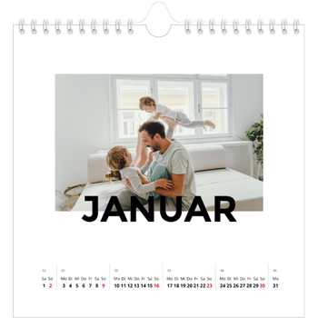 Fotokalender Quadratisch — Verstreute Buchstaben