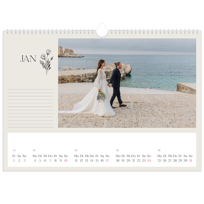 Fotokalender A3 — Blühende Initialen [Januar]
