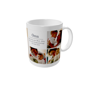 Tasse bedrucken — Nachricht für Oma