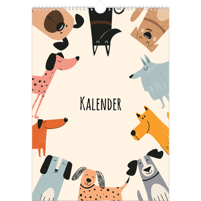 A3 Jahreskalender — Hundepfoten und Kritzeleien [deckblatt]
