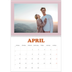 Fotokalender A4 doppelt (30 x 40 cm) — Rahmen im Retrostil [April]