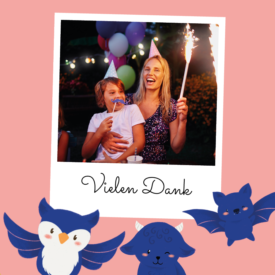 Dankeskarten — Nachtaktive Tiere