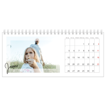 Tischkalender — Durchsichtige Rahmen