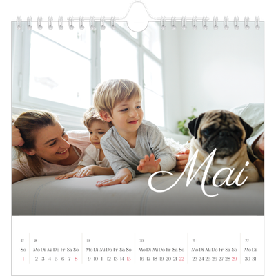 Jahreskalender Quadratisch — Handgeschriebener Monat [deckblatt]