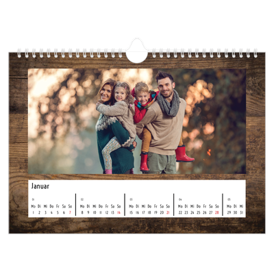 Fotokalender A4 — Holzhintergründe [Januar]