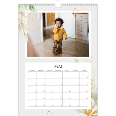 A3 Jahreskalender — Floraler Akzent [deckblatt]