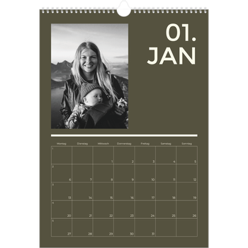 Fotokalender A3 — Modern und kräftig