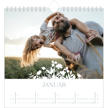 Fotokalender Quadratisch — Blumenmotiv