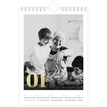 Fotokalender A5 — Große Glitzerzahlen
