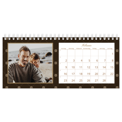Tischkalender — Vintage Schwarz-Weiß [Februar]