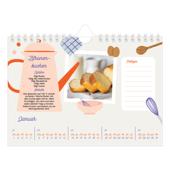 Fotokalender A5 — Ein Jahr in Rezepten