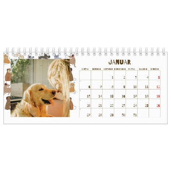Tischkalender — Verspielter Welpe