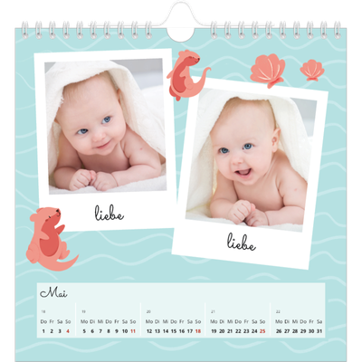 Jahreskalender Quadratisch — Süße Tiere [Mai]