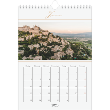 Fotokalender A4 — Goldschrift Banner