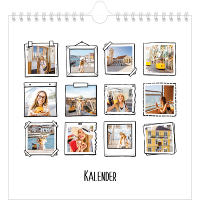 Jahreskalender Quadratisch — Scrapbook-Schnappschüsse [deckblatt]