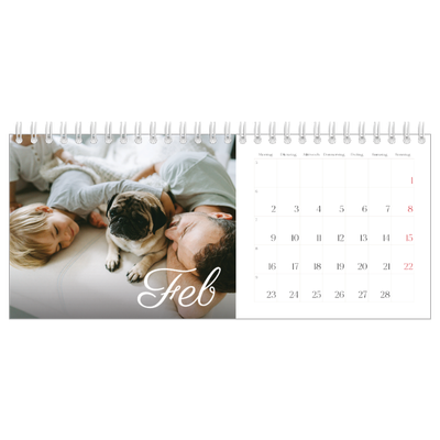 Tischkalender — Handgeschriebener Monat [Februar]