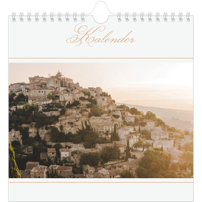 Jahreskalender Quadratisch — Goldschrift Banner [deckblatt]