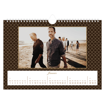 Fotokalender A4 — Vintage Schwarz-Weiß