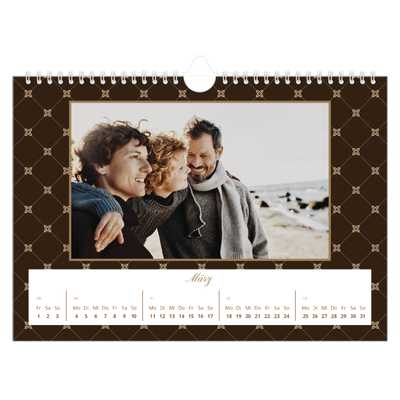 Fotokalender A4 — Vintage Schwarz-Weiß [Marsch]