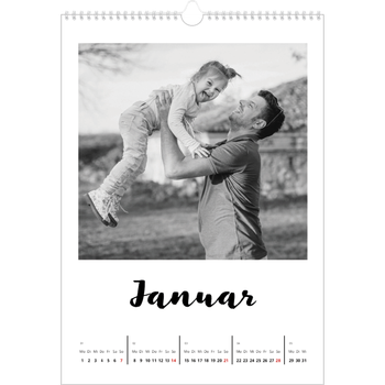 Fotokalender A4 — Handgeschrieben