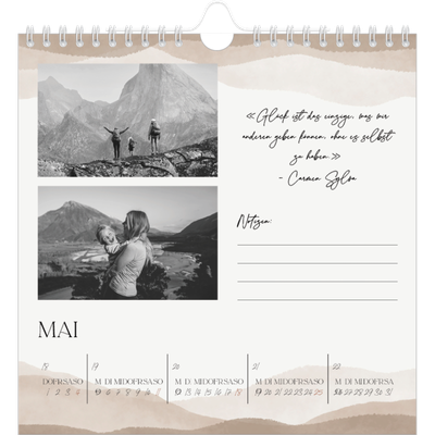 Jahreskalender Quadratisch — Positive Zitate [deckblatt]