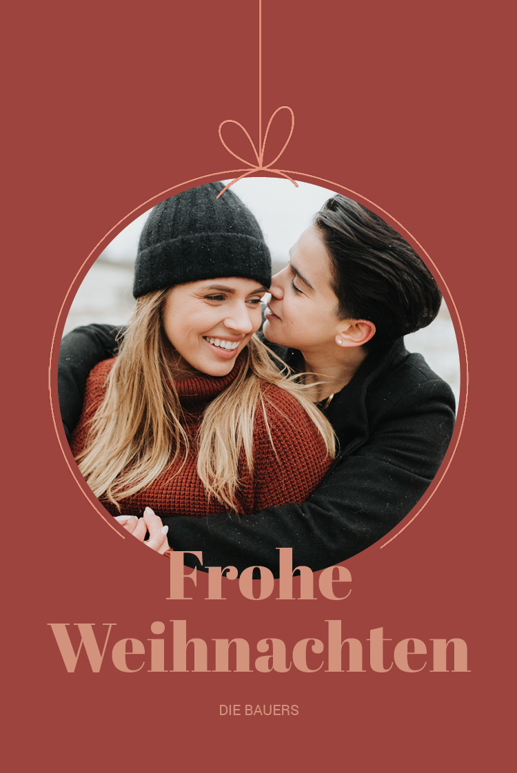 Fotokarten — Moderne Weihnachtskugel