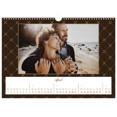 Fotokalender A3 — Vintage Schwarz-Weiß [April]