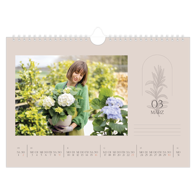 Fotokalender A4 — Einfach botanisch [Marsch]